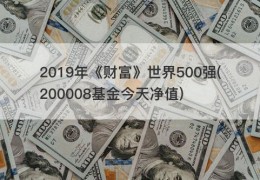 2019年《财富》世界500强(200008基金今天净值)