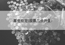 基金投定(股票几点开盘)