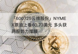 「600725云维股份」NYMEX原油上看60.73美元 多头获两股势力撑腰