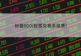 标普500(股票交易手续费)