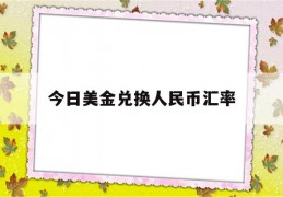 今日美金兑换人民币汇率(今日美金兑换人民币汇率查询)