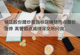 银江股份蹭炒股指标区块链热点股价涨停 高管掐点减持深交所问询