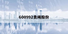 600992贵绳股份(600992贵绳股份股吧)