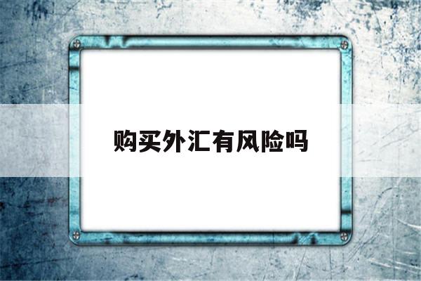 购买外汇有风险吗(购买外汇有风险吗知乎)